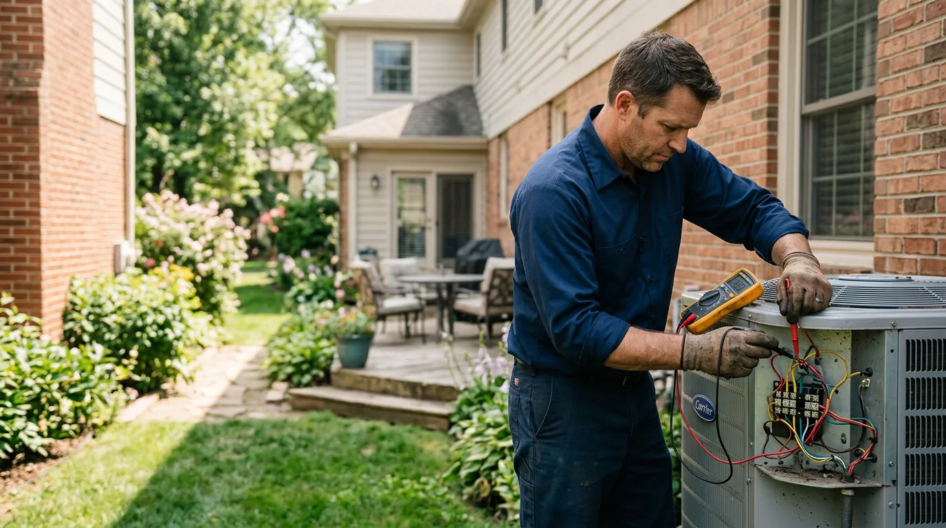 HVAC technician working near Hilliards, PA